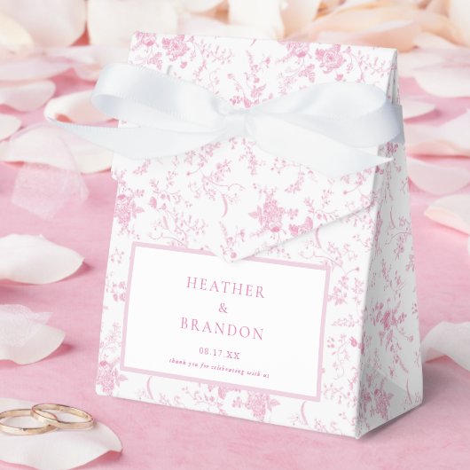 Chinoiserie Vintage Blumenrosa Hochzeit Geschenkschachtel (Hochzeit)