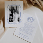 Chinoiserie Vintage Kalligrafie-Hochzeit Dankeskarte<br><div class="desc">Mit unserer Vintagen, inspirierten Chinoiserie Hochzeit Dankeschön Karte, ein perfekter Weg, um Ihren Lieben zu danken, ein Teil Ihres besonderen Tages zu sein. Das Zierrahmen-Design und das Foto der Neuvermählten auf der Vorderseite verleihen dieser Karte einen zeitlosen, eleganten Look. Das chinoiserie-Design fügt eine Touch von Beherrschung und Eleganz hinzu und...</div>