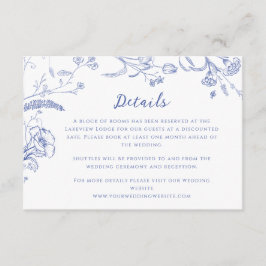 Chinoiserie Vintage Kalligrafie Hochzeitdetails Begleitkarte