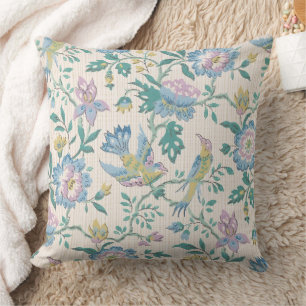 Chinoiserie Vintage Vogel Florales Pastellmuster Kissen