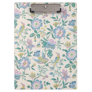 Chinoiserie Vintage Vogel Florales Pastellmuster Klemmbrett