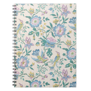 Chinoiserie Vintage Vogel Florales Pastellmuster Notizblock