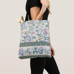 Chinoiserie Vintage Vogel Florales Pastellmuster Tasche