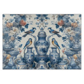 Chinoiserie Vintage Vögel & Vasen Schneidebrett (Vorderseite)