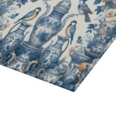 Chinoiserie Vintage Vögel & Vasen Schneidebrett (Ecke)