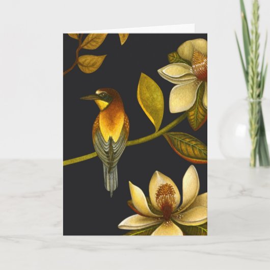 Chinoiserie-Vögel IV - Gruß-Karte Karte (Vorderseite)