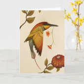 Chinoiserie-Vögel - leere Gruß-Karte Karte (Gelbe Blume)