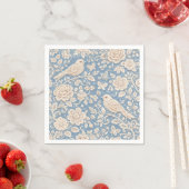 Chinoiserie-Vogel- und Blumenmuster nahtlos Serviette (Beispiel)