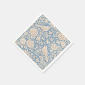 Chinoiserie-Vogel- und Blumenmuster nahtlos Serviette (Ecke)