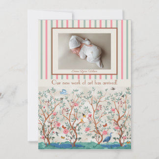 Chinoiserie-Wandbild Kinderzimmer Floral und Bilde Ankündigung