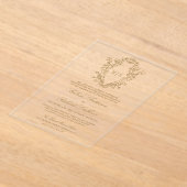 Chinoiserie Wappen Monogram Wedding Acryleinladungen (Ablage )