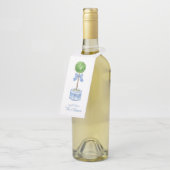 Chinoiserie Wassercolary Bow Topiary Flaschenanhänger (Angewinkelt)