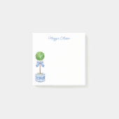 Chinoiserie Wassercolary Bow Topiary Post-it Klebezettel (Vorderseite)