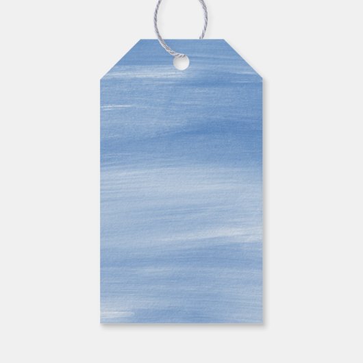 Chinoiserie Wasserfarben Bow Topiary Geschenkartik Geschenkanhänger (Rückseite)