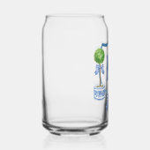 Chinoiserie Wasserfarben Wappen Topiary Monogram Dosenglas (Rechts)