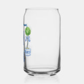 Chinoiserie Wasserfarben Wappen Topiary Monogram Dosenglas (Links)