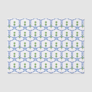 Chinoiserie Wasserfarbtopisie Gewebe Seidenpapier