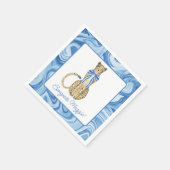 Chinoiserie Watercolor Bow Cheetah Party Teller Serviette (Ecke)