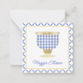 Chinoiserie Watercolor Chase Geschenkverpackung Mitteilungskarte (Vorderseite)