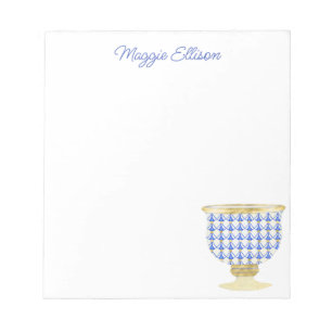 Chinoiserie Watercolor Chase Vase Notepad Notizblock