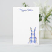 Chinoiserie Watercolor Chic Bunny Danke Karte (Stehend Vorderseite)