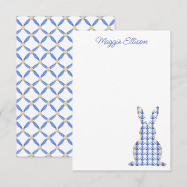 Chinoiserie Watercolor Chic Bunny Danke Karte