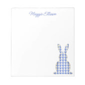 Chinoiserie Watercolor Chic Bunny Notepad Notizblock (Vorderseite)