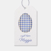 Chinoiserie Watercolor Chic Egg Gift Tags