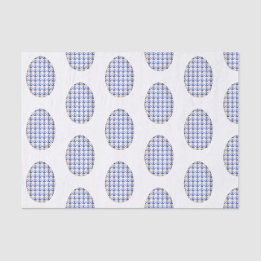 Chinoiserie Watercolor Chic Eggen Tissue Seidenpapier (Vorderseite)