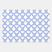 Chinoiserie Watercolor Chic Eggs and Bunnies Wrapp Geschenkpapier Set (Vorderseite 3)