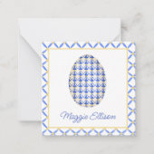 Chinoiserie Watercolor Chic Eggs Geschenkenke Unte Mitteilungskarte (Vorderseite)