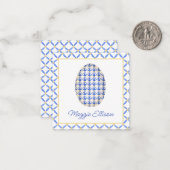 Chinoiserie Watercolor Chic Eggs Geschenkenke Unte Mitteilungskarte (Vorderseite/Rückseite Beispiel)