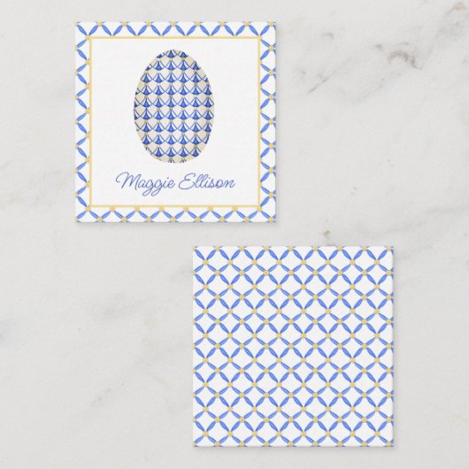 Chinoiserie Watercolor Chic Eggs Geschenkenke Unte Mitteilungskarte (Vorne/Hinten)