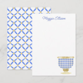 Chinoiserie Watercolor Chic Vase Danke Karte