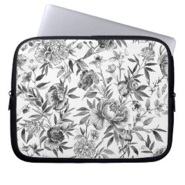 Chinoiserie Watercolor Floral Botanical Painting Laptopschutzhülle