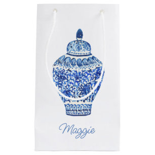 Chinoiserie Watercolor Ginger Jar Kleine Geschenktüte
