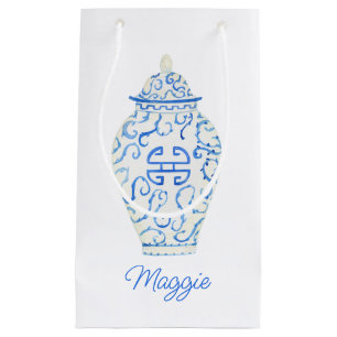 Chinoiserie Watercolor Ginger Jar Kleine Geschenktüte