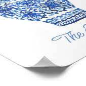 Chinoiserie Watercolor Ginger Jar Poster (Ecke)