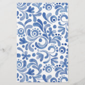 Chinoiserie Watercolor Ginger Jar Stationery Briefpapier (Rückseite)