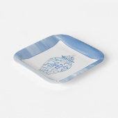 Chinoiserie Watercolor Ginger Jar Vase Pappteller (Gewinkelt)