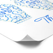 Chinoiserie Watercolor Ginger Jar Vase Poster (Ecke)