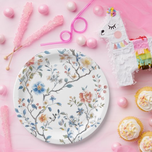 Chinoiserie Watercolor Muster Pappteller (Party)