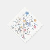 Chinoiserie Watercolor Muster Serviette (Ecke)