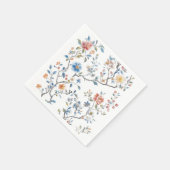 Chinoiserie Watercolor Muster Serviette (Ecke)