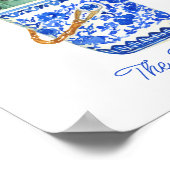 Chinoiserie Watercolor Poster (Ecke)