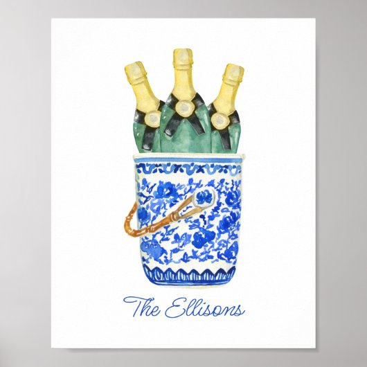 Chinoiserie Watercolor Poster (Vorne)