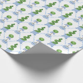 Chinoiserie Watercolor Topiary Geschenkpapier (Ecke)