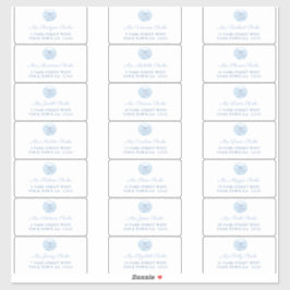 Chinoiserie Wedding Guest Envelope Address Labels