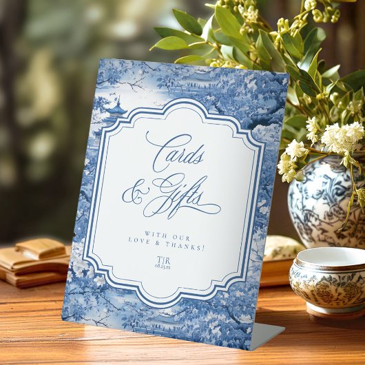 Chinoiserie Wedding Pattern Cards & Gifts ID1094 Sockelschild