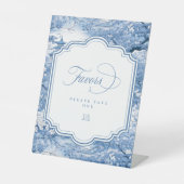 Chinoiserie Wedding Pattern Favors ID1094 Sockelschild (Vorderseite)